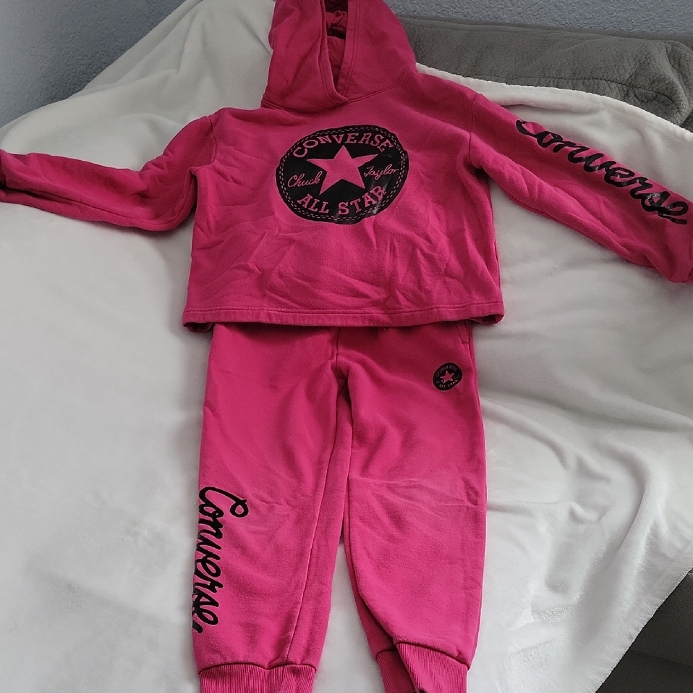 Converse Hot Pink All Star Hoodie & Joggers Set